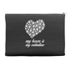my boxer is my valentine Accessory Pouches