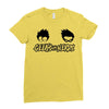 geeks vs nerds Ladies Fitted T-Shirt