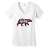 Floral Baby Bear Women's V-Neck T-Shirt