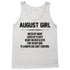 August Girl Hated By Many Tank Top