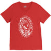 praying hands cross mary rock band baseball jersey V-Neck Tee