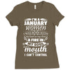 I Am A January Women Ladies Fitted T-Shirt