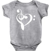 music heart rock baseball jersey Baby Onesie