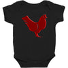 chiken red Baby Bodysuit