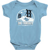 greetings from san fransokyo Baby Bodysuit