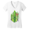 skeletal halloween Women's V-Neck T-Shirt