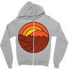 sunset circle Zipper Hoodie