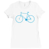 cycling bikes bike cycle riding retro sticker transfer tv funny iron o Ladies Fitted T-Shirt