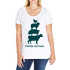 friends not food. Ladies Curvy T-Shirt