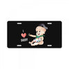 Cute Baby Painter's Dad Love License Plate