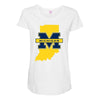 indiana for michigan Maternity Scoop Neck T-shirt