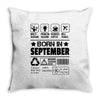 Born In September Throw Pillow