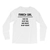 March Girl Long Sleeve Shirts