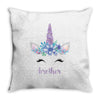 birthday unicorn family series brother Throw Pillow