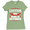 Legends Are Born In October Ladies Fitted T-Shirt