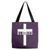blessed cross w Tote Bags