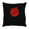 red means scary Throw Pillow
