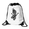 olaf frozen disney cartoon Drawstring Bags