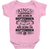 Real Kings Are Born On September 26 Baby Onesie