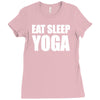 eat sleep yoga Ladies Fitted T-Shirt