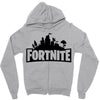 fortnite logo black Zipper Hoodie