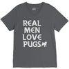 real men love pugs V-Neck Tee