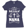 I Am One Blessed Nana Ladies Fitted T-Shirt
