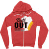 Butt Out Lung Cancer Awareness Zipper Hoodie
