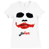 visage joker yeux ferm&eacute;s Ladies Fitted T-Shirt