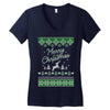 merry christmas ugly christmas sweater Women's V-Neck T-Shirt