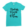 badass feminist cat mom Ladies Fitted T-Shirt