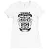 Super Cool Mother Of A Freaking Awesome Son Ladies Fitted T-Shirt