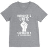 introverts unite separately in your own homes V-Neck Tee