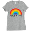Peace &amp; Love Ladies Fitted T-Shirt