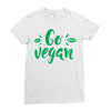 go vegan Ladies Fitted T-Shirt