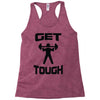 get tough weight lifter lifting gym Racerback Tank