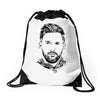 lionel messi 2 Drawstring Bags