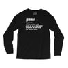 definition of a geek Long Sleeve Shirts