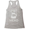 pot head coffee lover Racerback Tank