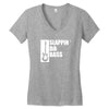 bass guitar funny music t shirt slappin da bass t shirt gifts for dad Women's V-Neck T-Shirt