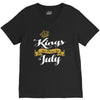 kings are born in july V-Neck Tee