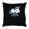 sad unicorn Throw Pillow