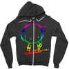 colorful music man Zipper Hoodie
