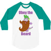obey the beard 3/4 Sleeve Shirt