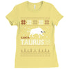 santa taurus christmas ugly t shirts Ladies Fitted T-Shirt