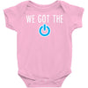 we got the power 3 Baby Bodysuit