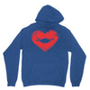 lip print heart Unisex Hoodie