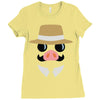 minimal porco Ladies Fitted T-Shirt