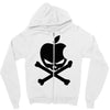 apple skull Zipper Hoodie