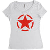 military starfunny retro army war vietnam usa britain fashion Women's Triblend Scoop T-shirt